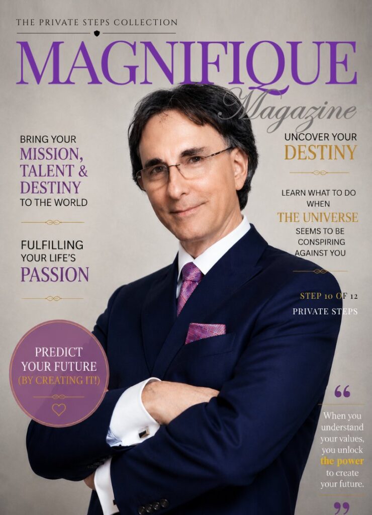 Magnifique Magazine Step Ten Law of Attraction cover featuring Dr John Demartini