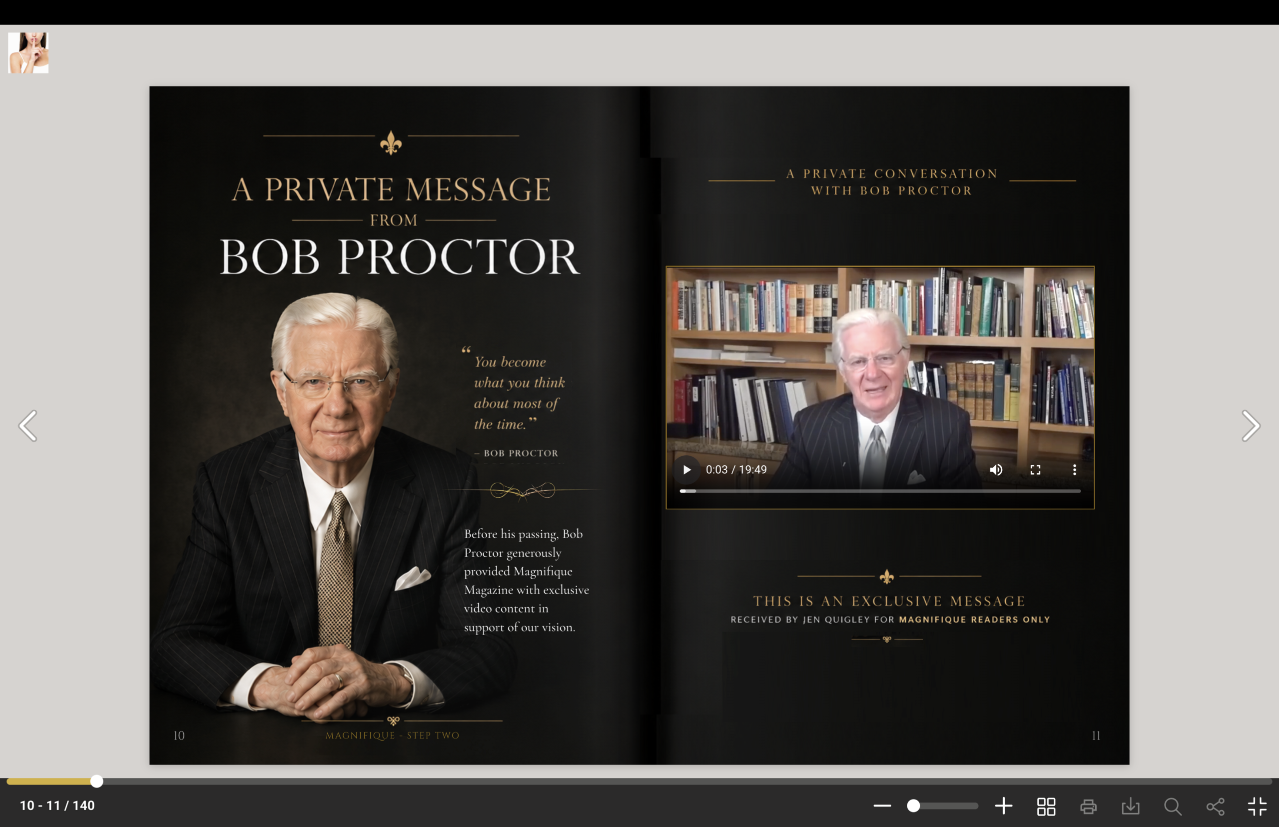Magnifique Magazine Step Two – Exclusive by Bob Proctor.