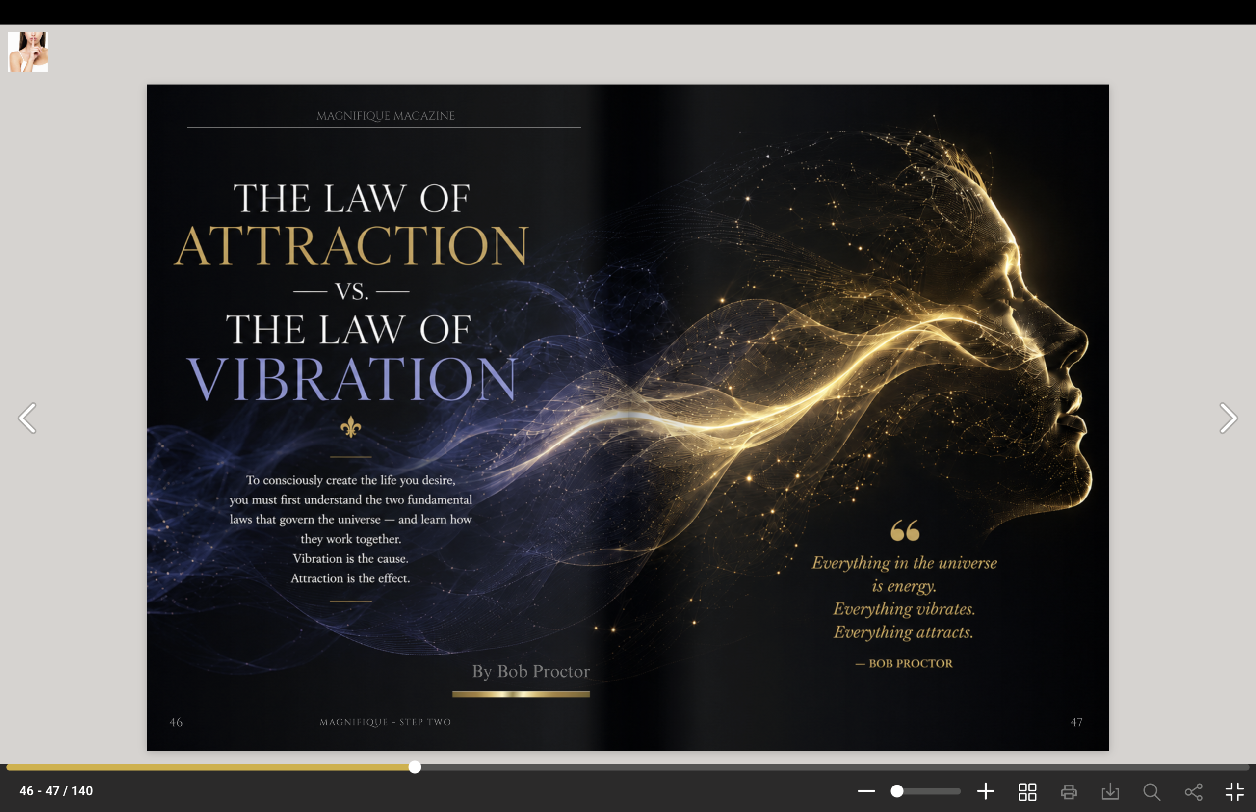 Magnifique Magazine Step Two – Resonance featuring Bob Proctor.
